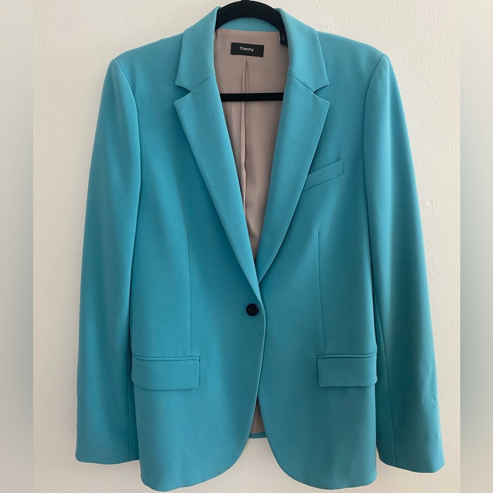 Theory Blue Blazer Size 6